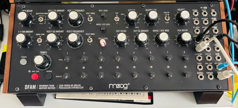 Moog DFAM Drummer From Another Mother Semi-Modular Analog Percussion Synthesizer 2018 - Present - Black/Wood image 1