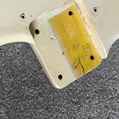 1965 1966 Fender Musicmaster Duo Sonic guitar body white image 3
