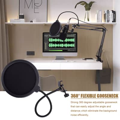 Live Audio BM-800 All Black Series Set Equipment Condenser Microphone Set with Accessories as Shown image 17