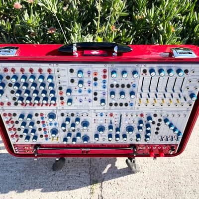 Buchla Tiptop 200t series with BPNYC ZERO Halliburton Eurorack Modular Travel Case 7U 'REDRUM" image 6