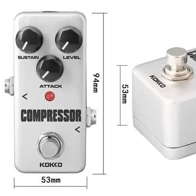 OKKO Compressor Guitar Pedal, Mini Effect Processor Fully Analog Circuit Universal for Guitar and Bass, Exclude Power Adapter - KOKKO (FCP2) image 4