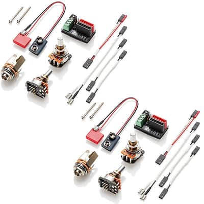 EMG 40DC Active Dual Coil 5-String Bass Pickup set ceramic black image 3
