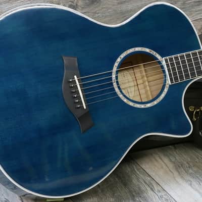 Super Clean! Taylor 614ce 2003 Koi Blue Limited Edition 5A Quilt + OHSC and candy image 2
