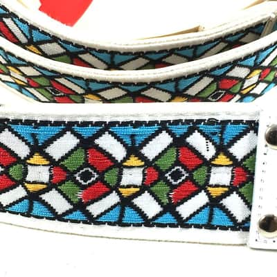 Ace Guitar Strap  Vintage Style  Stained Glass Design  D'Andrea image 2