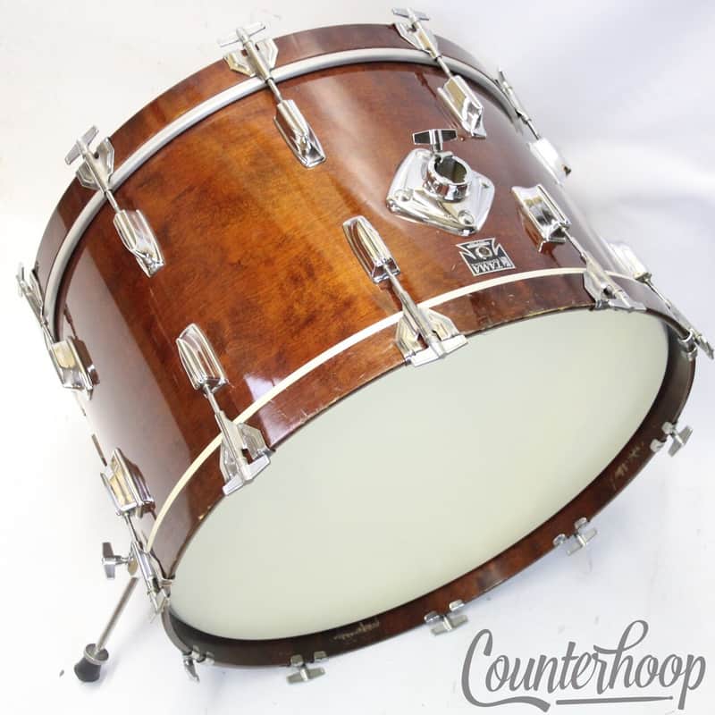 Tama 24x14"Bass Drum Superstar Vintage 80s Made In Japan Super Mahogany 6p Birch image 1