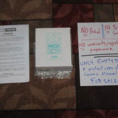 lightly handled Electro Harmonix EMPTY CARDBOARD BOX, print-out copy Owner's Manual, & bubble wrap ONLY for FREEZE Sound Retainer (NO pedal, NO power supply, NO warranty / registration paperwork) 2010s (specifically from 2014) image 1