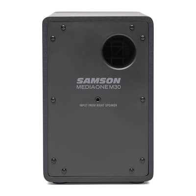 Samson SAM30 3-Inch Powered Studio Monitors Pair Featuring Polypropylene Woofer and 3/4-inch Silk-Dome Tweeter in MDF with Textured Vinyl Covering (Black) image 8