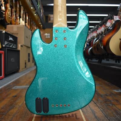 Swing Jazz Deluxe 5 5-String Bass Metallic Teal Green w/Padded Gig Bag image 3