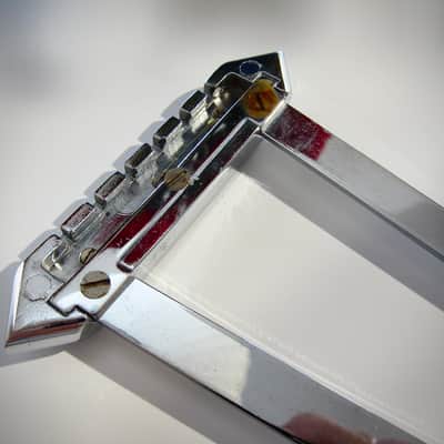 Gibson ES-175 & Other Gibson Archtops Tailpiece Authentic Vintage Part Circa-1970s-1980s-Chrome image 11
