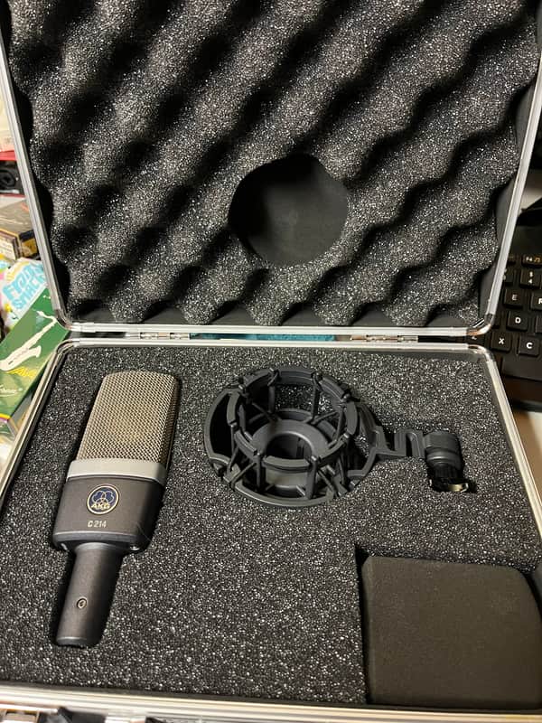 AKG C214 Large Diaphragm Cardioid Condenser Microphone 2010s - Black image 1