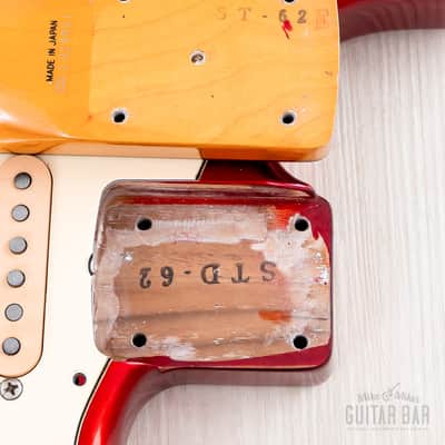 1992 Fender Stratocaster ‘62 Vintage Reissue ST62-53 Candy Apple Red 100% Original, Japan MIJ Fujigen image 19