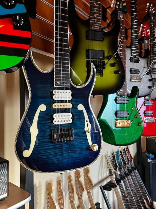 Ibanez PGM90HAM Hoshino 90th Anniversary Paul Gilbert Signature 1998 - Blue image 1