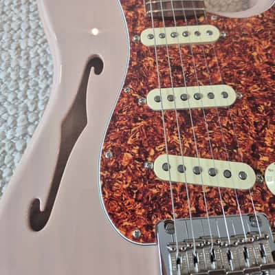 Fender American Professional II Stratocaster Thinline Shell Pink image 2