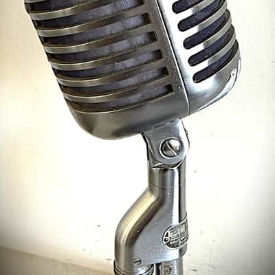 Gorgeous 1950's Shure/Bogen U10X Dynamic Microphone, works, w/cable, stand (55) imagen 8