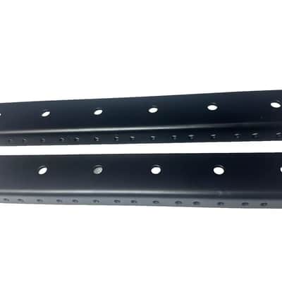 LASE 2 (One Pair) 2U / 2 SPACE Rack Rails 3.5" Lg Tapped 10/32" for Amplifier Rack image 6