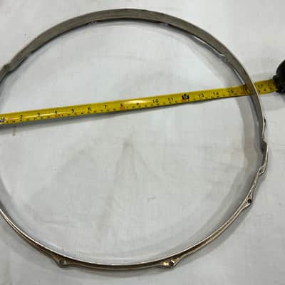 Ludwig 16"/10 lug Stick Chopper Snare Drum Hoop (TDG-HP-176) 40's - Nickel Plated image 1