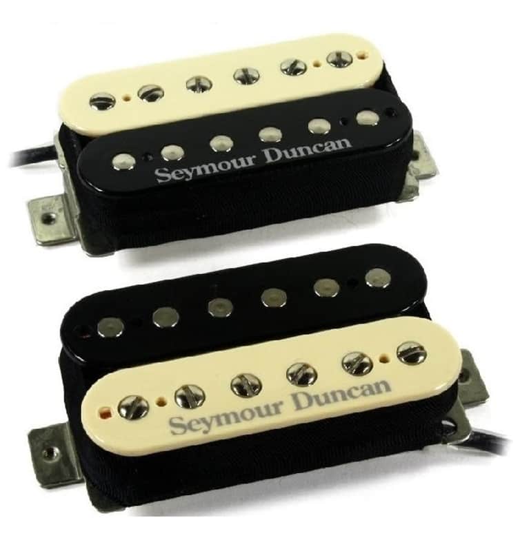 Seymour Duncan Pearly Gates Trembucker Bridge TB-PG1b & SH-PG1n Zebra Humbucker Guitar Pickup Set image 1