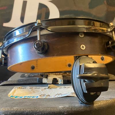 Terry Bozzio's 1998 DW 2x10" Maple Piccolo Tom. Autographed! Walnut Satin Oil image 6