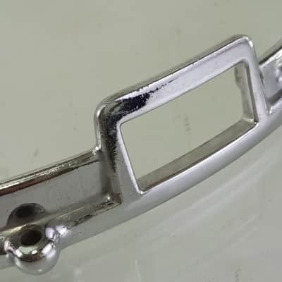 Premier 15"10Lug Die-Cast Marching Snare Drum Resonant Rim/Hoop Chrome UK 50-60s image 2