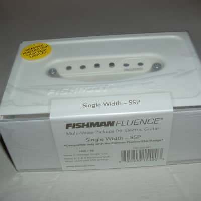 Fishman Fluence PRF-SSS-BP1 6 Single Width Passive Strat Pickup (White and Black) image 1