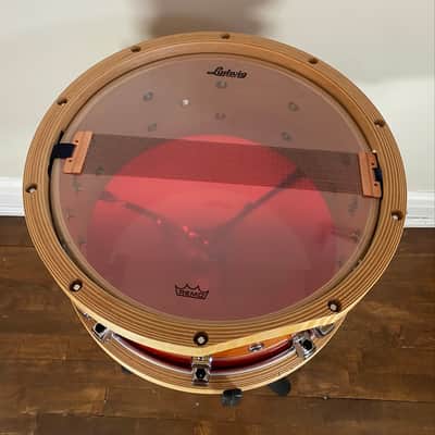 Yamaha 14x6.5 Sensitive Series Maple Snare Drum w/ Vintage Wood Hoops Amber Sunburst Japan MSD1465 - Amber Sunburst image 6