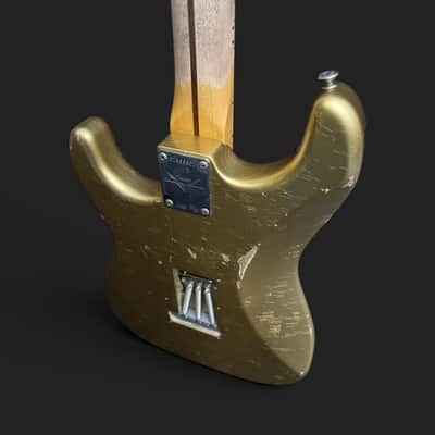 Fender '57 Stratocaster Relic HW '57 Pickups 3,4kg 2022 - Aged HLE Gold - VIDEO image 8