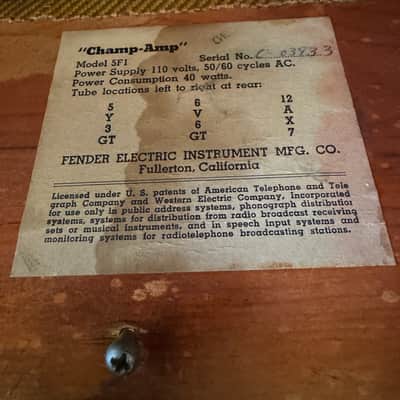 Fender Champ 1957 - tweed image 5