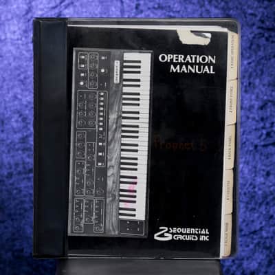 Original Operation Manual for the vintage Sequential Circuits Prophet-5