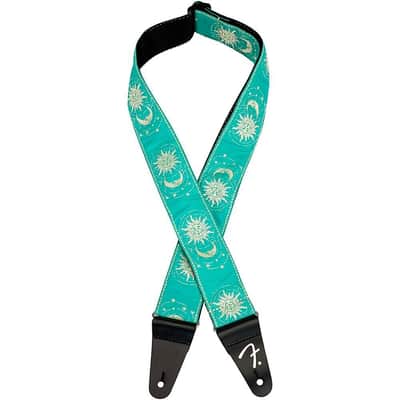 099-0637-249 Fender American II Sun & Moon Guitar Strap Sea Foam Green