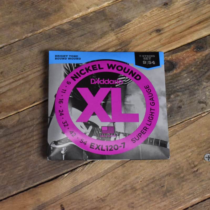 D'Addario EXL120-7 Nickel Wound 7-String Electric Guitar Strings Super Light 9-54 image 1
