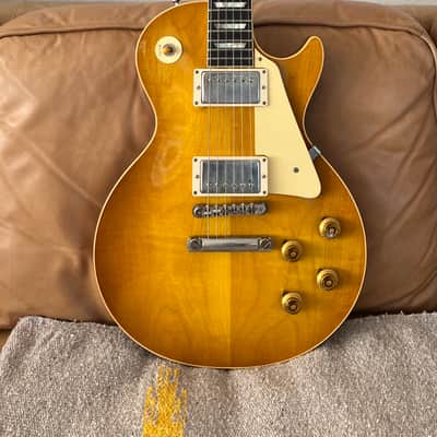 2022 Limited Edition! Gibson Custom Shop 1958 Les Paul Reissue r8 - r9 Frets - Lemon Burt - 8.5lbs image 7
