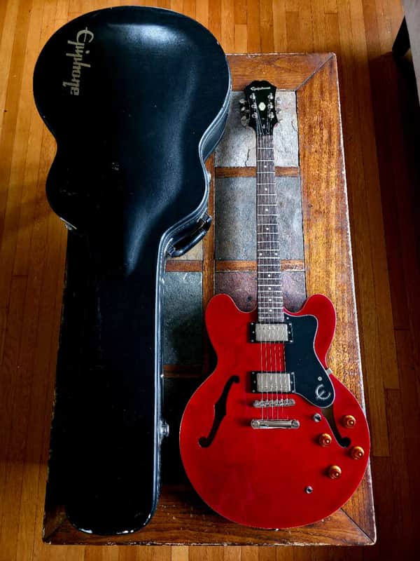 Epiphone Dot CH semi-hollowbody w/ohsc 2014 - cherry red image 1