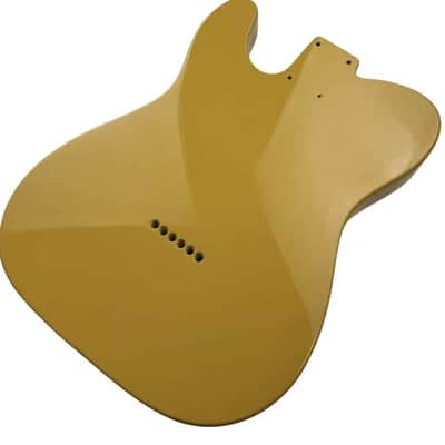 Vintage Gloss Yellow Finish Guitar Telecaster Tele Style Alder Body image 4