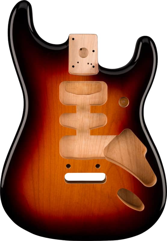 Fender Deluxe Series Stratocaster HSH Alder Body 2-Point Bridge Mount 3-Color Sunburst