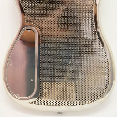 James Trussart Steelcaster Bass (2005) Shiny Gator Engraved (Holey) image 8