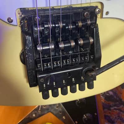 Charvel Model 3A MODDED Washburn Wonderbar , Vintage Duncan JB Double White MIJ c. 1987 - Faded Pearl White Sparkle image 14
