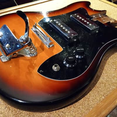 Harmony 57-1401 loaded BODY +neck plate c.1970 sunburst image 4