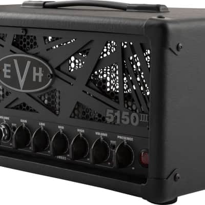 EVH 5150III Stealth Electric Guitar Tube Head, 50W, Stealth Black image 3