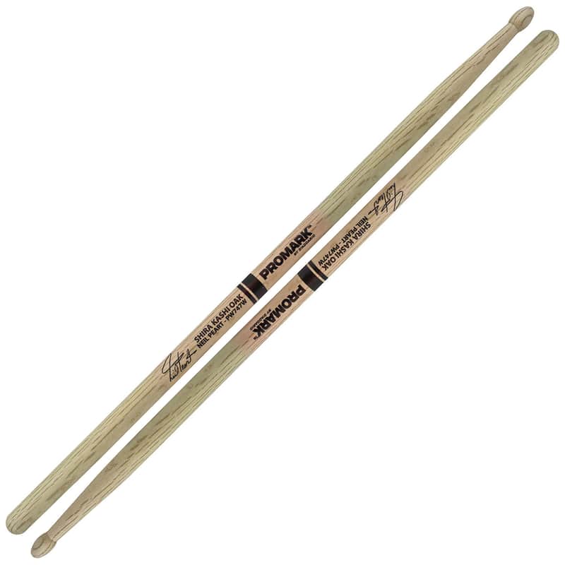 Pro-Mark PW747W Neil Peart Signature Shira Kashi Oak 747 Wood Tip Drum Sticks (Pair) image 1