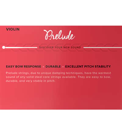 D'Addario Prelude Violin String Set, 1/8 Scale, Medium Tension, Bulk 10-Pack image 3