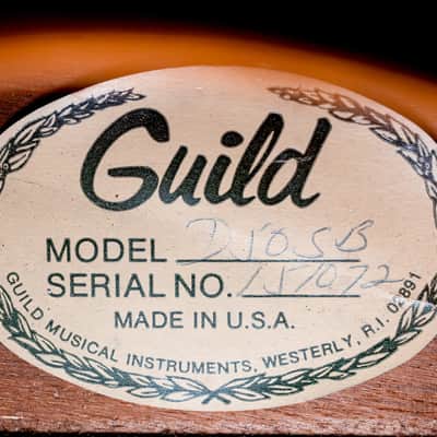1977 Guild D-50 Bluegrass Special Vintage Dreadnought Acoustic Guitar Sunburst w/ Case, USA Westerly image 6