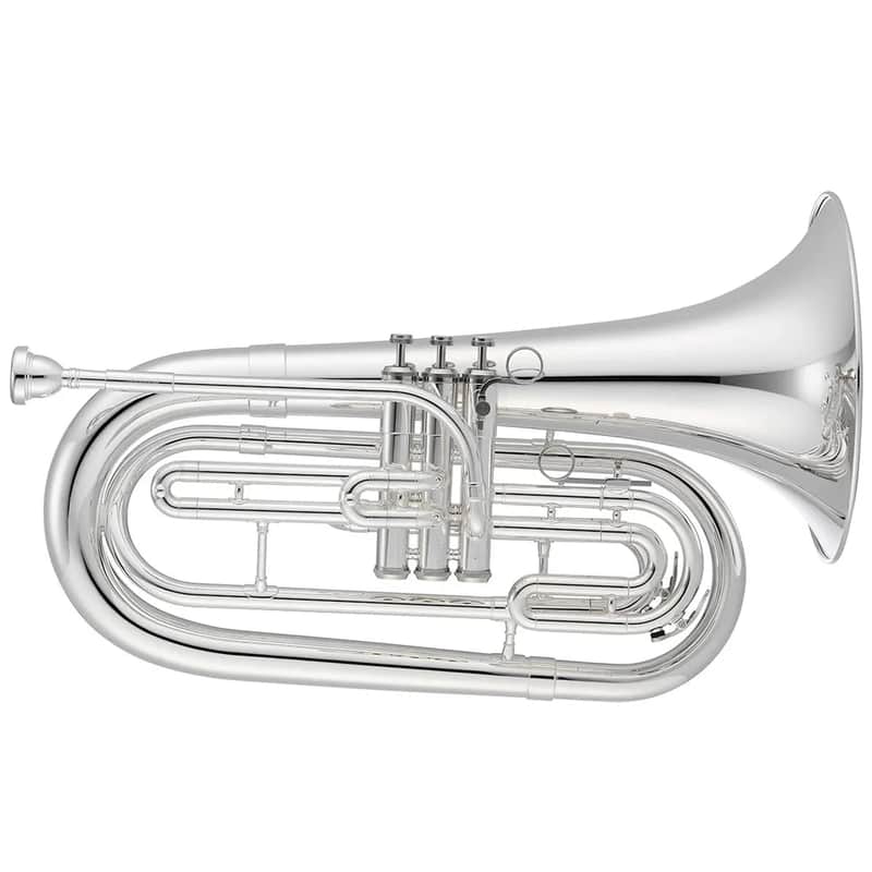 Jupiter 1000 Series JBR1000MS Marching Baritone - Silver, with Case image 1