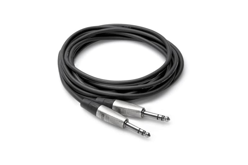 Hosa HSS-010 Rean 1/4" to Same, 24AWG x 2 OFC, 90% OFC Spiral - 10 ft image 1
