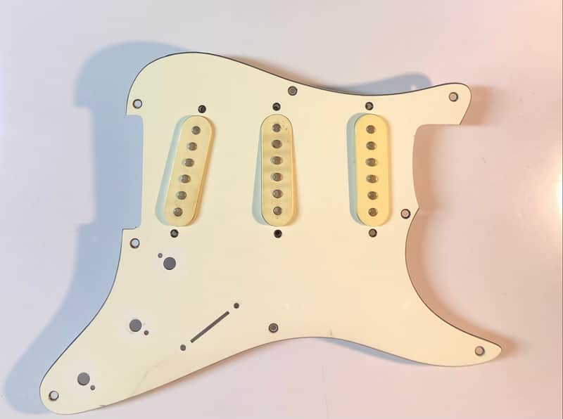 Semi-Loaded Stratocaster Style Pickguard Aged White 80’s-90’s? image 1