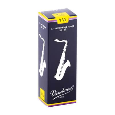Vandoren SR2215 Reeds, Vandoren, Tenor Sax, Traditional, Strength 1.5, 5ct image 2