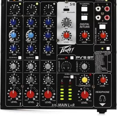 Peavey PV®6BT Compact Mixer 6 Channel with Bluetooth image 1