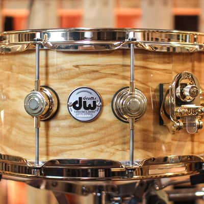 DW 6.5x14 Collector's Maple VLT Olive Ash Burl Snare Drum - SO#1188896 image 2