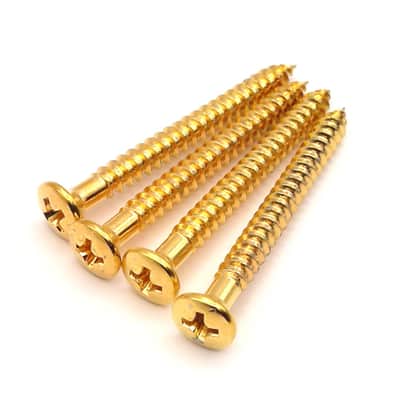 True Custom Shop® Gold Neck Plate Mounting Screws for Fender Bass & Guitars image 1