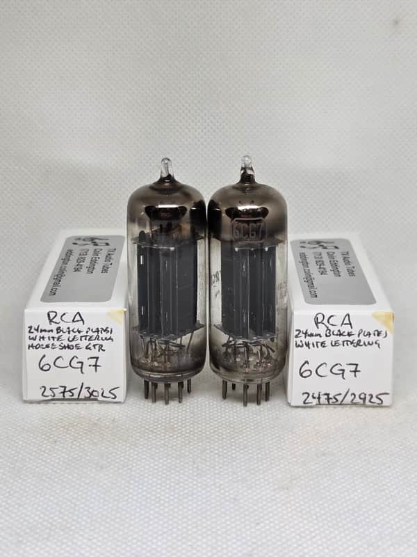 RCA 6CG7 Black Plate Matched Pair NOS image 1