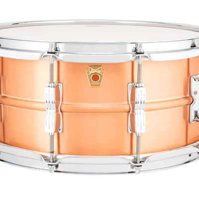 Ludwig Acro Copper 6.5x14" 10-Twin Lugs Seamless Brushed Shell Kit Snare Drum | LB654BM | NEW | Made in the USA | Authorized Dealer image 1